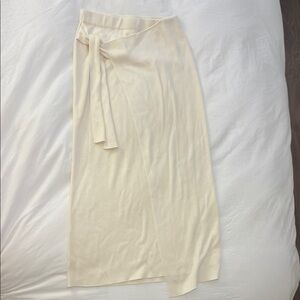 ba&sh Cream Wrap knit Skirt